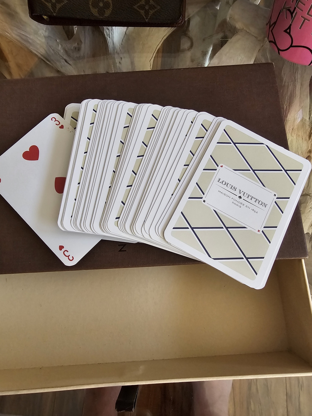 Louis Vuitton Playing Cards - Cream & Navy Deck